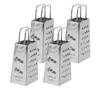 JECOMPRIS Râpe à Fromage en Acier Inoxydable 4 Pièces, Mini Râpe Multifonctionnelle Double Lame, Outil Ménager Léger pour Râper Fromage, Citron et Épices, Accessoire Cuisine Pratique