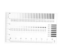 JECOMPRIS Règle Transparente de Précision pour Mesure de Rayures et Diamètres Jauge Inspection Apparence Plastique pour Contrôle des Défauts et Fissures