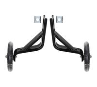 JECOMPRIS Roues D'équilibre Réglables en Acier Carbone et Pu pour Vélo Garçon et Filles, Paire de Stabilisateurs Antidérapants Noirs pour Garçons et Filles