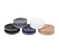 JECOMPRIS Ruban Thermocollant Polyester 3 Mètres Noir Gris Blanc Bleu, Ruban Ourleur sans Fer à Repasser pour Ourlets Pantalons, Fournitures de Couture Adhésif Pratique pour Raccourcir