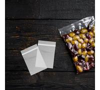 JECOMPRIS Sachets Épais à Fermeture Automatique 12 Mil 5 X 7 CM Transparents 200 Pièces Paquet Plastiques Refermables pour Conservation Alimentaire Rangement Bijoux Snacks et Friandises