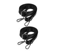 JECOMPRIS Sangles de Jambe Élastiques avec Double Boucle Métallique Pivotante Lot de 2 Faciles à Utiliser pour Couverture de Cheval en Nylon Noir pour L'entraînement Haras