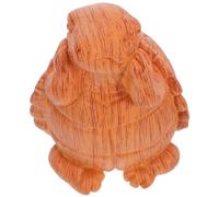 JECOMPRIS Sculpture Tortue Bois Miniature Décor Rustique Figurine Animale Forestière Symbolique Longévité pour Terrarium Plantes Succulentes