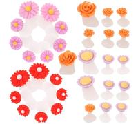 JECOMPRIS Séparateurs D’orteils en Silicone à Motif Floral, Lot de 4 Pièces pour Pédicure, Accessoires de Manucure Réutilisables, Confortables et Adaptés Nail Art