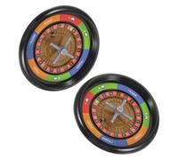 JECOMPRIS Set de 2 Roues de Poker Légères en Plastique, Accessoires de Jeu de Table Portables pour Pub et Ktv