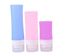 JECOMPRIS Set de Flacons de Voyage en Silicagel pour Femme, Bouteilles Rechargeables Souples, Résistance Froid et Gain de Place, Déplacements
