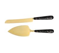 JECOMPRIS Set de Ustensiles Pâtisserie Acier Inoxydable avec Manche Céramique Antidérapant Spatule et Couteau à Pizza pour Pâtisseries Tourtes et Gâteaux Confort Ergonomique pour Usage