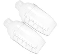 JECOMPRIS Shaker à Cocktail 2pcs en PC 500ml avec Marquages Gradués et Passoire, Élégant et Pratique pour Préparer Milk Tea et Cocktails la Maison