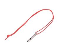 JECOMPRIS Sifflet de Survie Sifflet D’Urgence en Titane Argenté avec Lanyard, Son Haute Fréquence et Fort, pour Camping et Entraînement Quotidien