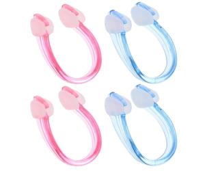 JECOMPRIS Silicone Pince-Nez Adulte 4 Pièces de Natation | Confortable et Antidérapant, Matériau PC Complémentaire, pour Piscine, Usage Adulte, Format Compact