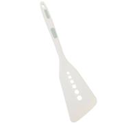 JECOMPRIS Spatule en Silicone Blanche à Pois Verts, Antiadhésive et Résistante à Haute Température, Petite Spatule Multifonction pour Wok et Cuisson de Poisson, Ustensile Cuisine Flexible,
