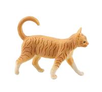JECOMPRIS Statue De Chat Réaliste Figurine Animale Taille Petite en Plastique Décorative Artisanale Créative pour Décoration D'intérieur Bureau Ornement Unique