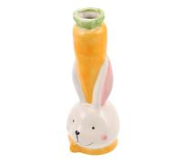 JECOMPRIS Statue De Lapin Céramique Pot De Fleur De Lapin Vase à Fleurs Décor De Salon avec Original Et Élégant