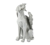 JECOMPRIS Stèle Funéraire Commémorative en Résine pour Chien Statue Ange Ailé Réaliste et Vivante, Décoration Intérieure pour Souvenir d'animal de Compagnie