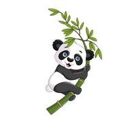 JECOMPRIS Stickers Muraux Panda en Pvc Autocollants sans Résidu, Faciles à Enlever, Décoration Murale pour Chambre D'garçon et Filles et Maison, Design Animal Mignon Panda