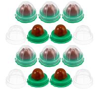 JECOMPRIS Sucette pour Chat Verte en Herbe à Chat Autocollant Mural, Lot de 10 Pièces Améliorant la Mobilité Langue pour Friandises Naturelles