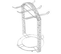 JECOMPRIS Support à Tasse en Fer Forgé Argenté Sculpté 6 Emplacements Égouttoir, Organisateur de Coin Café Cuisine, Accessoire de Rangement Pratique et Solide pour Tasses à Thé Café