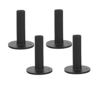 JECOMPRIS Support de Balle de Golf Hauteur 7cm 4 Pièces en Caoutchouc Noir Antidérapant Maintien Précis et Portable pour Practice et Driving Range pour Tapis de Simulateur