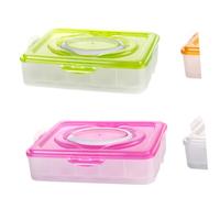 JECOMPRIS Support De Réfrigérateur Domestique Bac À Légumes En Plastique À 3 Couches Avec Couvercle Bac De Rangement Empilable Pour Collations