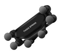 JECOMPRIS Support de Téléphone pour Voiture à Fixation Clip sur Grille d'Aération 7 Points de Maintien Couleur Noir Accessoire Automobile pour Navigation Sécurisée et Stable