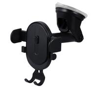 JECOMPRIS Support de Téléphone pour Voiture à Fixation Ventouse et Grille D’aération, Modèle D23 Noir, Réglable, Compatible GPS, Maintien Stable pour Navigation en Voiture, Accessoire Auto