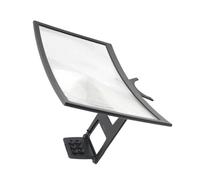 JECOMPRIS Support Loupe D'écran Incurvé 12 Pouces Pliable, Amplificateur D'écran de Téléphone Portable Ultra HD, Support Mobile Portable pour Visionnage sans Mains, Compatible Smartphone,