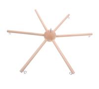 JECOMPRIS Support Mobile en Bois à 6 Bras Cadre Sphérique Naturel pour Carillon Éolien DIY Kit Suspendre Décorative pour Chambre D’Garçon et Filles Structure Stable et Polyvalente