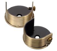 JECOMPRIS Support Mural de Tringle à Rideaux en Métal 28 Mm, Lot de 2 Supports Robustes Finition Cuivre Ancien, Accessoires pour Barre de Penderie, Salon et Chambre