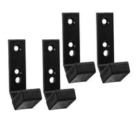 JECOMPRIS Support Mural pour Barre D'haltères 4 Pièces en Pa/PP 40x55x100 Cm, Rack à Haltères Compact et Robuste, Porte-Barres de Musculation pour Salle de Sport et Usage Domestique