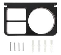 JECOMPRIS Support Mural pour Sèche-cheveux Mât pour Séchoir à Cheveux Noir Inoxydable pour Salle de Bain Coiffeur ou Hôtel Rangement Pratique et Stable