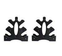 JECOMPRIS Support pour Haltères à Trois Niveaux 2 Pièces en Polypropylène Noir, Rack Compact Multifonction pour Rangement Musculation à Domicile et Salle de Sport, Organisateur Pratique