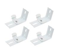 JECOMPRIS Supports en l pour Rideaux Verticals, 4 Pièces, Acier Robuste, Fixations Latérales Réglables, Accessoires pour Supports De Rideaux, Usage Domestique, Lot De 2 Ensembles