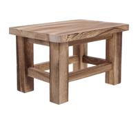 JECOMPRIS Tabouret en Bois Massif Compact Pieds Renforcés, Assise Large Ergonomique, Petit Banc Multifonction Vintage pour Se Chausser, Chambre ou Salon, pour Garçon et Filles et Adultes,