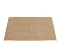 JECOMPRIS Tapis Cuisine Antidérapant en Lin Naturel 44x75 Cm, Paillasson D'entrée Lavable Dessous en Caoutchouc, Coussin de Sol Décoratif Beige Cuisine et Buanderie
