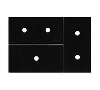 JECOMPRIS Tapis de Protection Cuisine Propre pour Cuisinière à Gaz Lot de 3 en Ptfe Noir, Tapis Antiadhésif et Résistant la Chaleur pour Brûleurs de Gaz