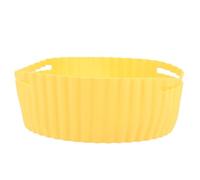JECOMPRIS Tapis en Silicone Jaune Réutilisable pour Friteuse à Air Coussin de Cuisson Antiadhésif 27 CM Moule Souple pour Pâtisserie et Cuisson sans Huile Accessoire la Cuisine Pratique