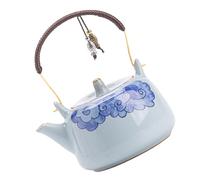 JECOMPRIS Théière en Céramique 250 Ml avec Anse Confortable, Théière à Motif Floral pour Thé en Vrac, Usage Personnel et Restaurant, Design Traditionnel et Moderne pour Maison et