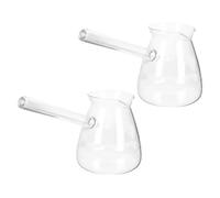 JECOMPRIS Théières en Verre 2 Pièces 450ml pour Boissons Chaudes ou Froides, Résistantes la Chaleur, Style Rétro Décoratif, Maison Restaurant Plusieurs styles