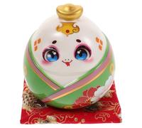 JECOMPRIS Tirelire Céramique Serpent Décoratif pour Boîte à Économies Ludique et Symbolique Cadeau Fortune Année du Serpent Objet Décoratif Vert