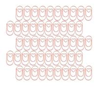 JECOMPRIS Trombones Métalliques de Cœur 200 Pièces, Petite Pince à Papier en Acier Carbone, Couleur Rose Doré, Clips pour Documents et Marque-pages Pratiques pour Bureau et École