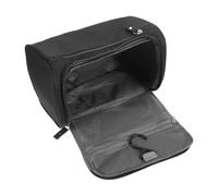 JECOMPRIS Trousse de Toilette pour Hommes Résistante à L’Eau, Petite Trousse de Toilette Noire Plusieurs Compartiments, Paquet de Voyage Léger et Étanche pour Déplacement Professionnel
