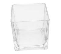 JECOMPRIS Vase Carré Verre Transparent Vase Cube pour Terrarium Décorations De Maison Bureau