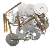JECOMPRIS Vis de Fixation pour Perchoir D’Oiseau 10 Pièces Écrous et Joints, Kit de Visserie pour Cage à Oiseaux, Accessoires de Réparation pour Volière Extérieur, Pièces de Rechange