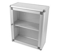 JECOMPRIS Wall Mounted Pill Cabinet with Transparent Window for Emergency Aid Space Saving Medicine Organizer for Banks Offices and Bathrooms