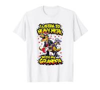 J'écoute du Heavy Metal avec Mon Grand-père, Dinosaur Rocker Kid T-Shirt