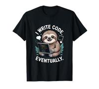J'écris du Code pour finir par Lazy Sloth Programmer Life T-Shirt