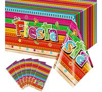 Jectivs Lot de 6 nappes de fête mexicaine en plastique imprimé Cinco De Mayo pour fête taco, anniversaire, fête sur le thème mexicain, 137,2 x 274,3 cm
