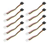 Jectse 10 PCS Cable Power Big 4pin jusqu'à 15 Broches IDE - Splitter pour les Disques Durs, Flux de Câble Confortable pour L'appareillage de Commutation, adapté aux Amateurs de Bricolage,