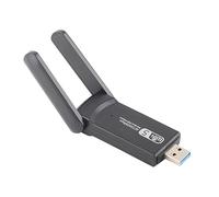 Jectse 1300 MBIT/S Double Antenne USB 3.0 WiFi Wireless Adapter Network Carte avec Disque Dur pour Ordinateur de Bureau