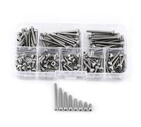 Jectse 160pcs Vis à Six Pans Créux ， M3 Jeu de Vis à Tête Cylindrique ， Filetage Métrique en Acier Inoxydable à Tête Hexagonale Boulonne